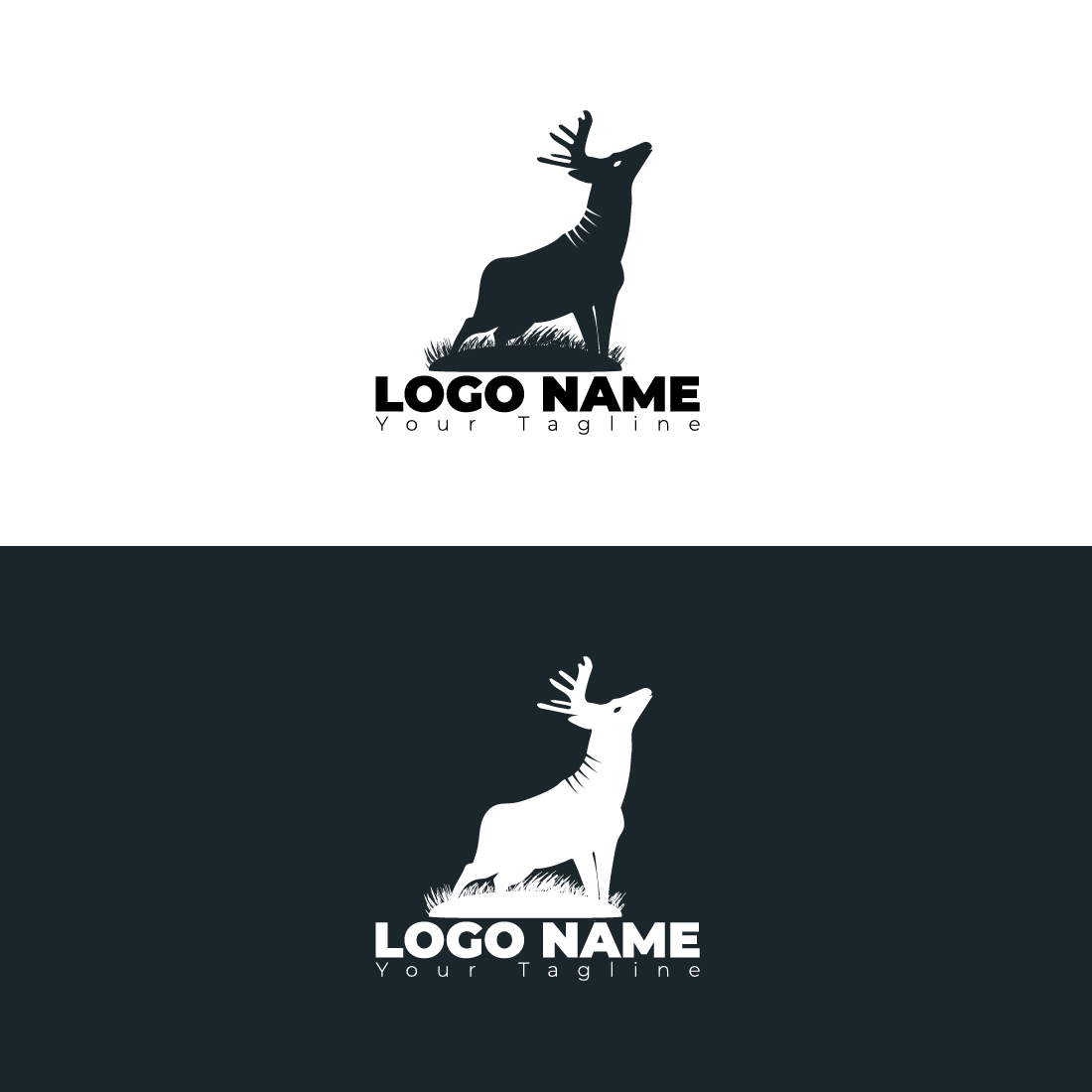 wild deer logo design with line art style and shield concept 3161404 Vector  Art at Vecteezy