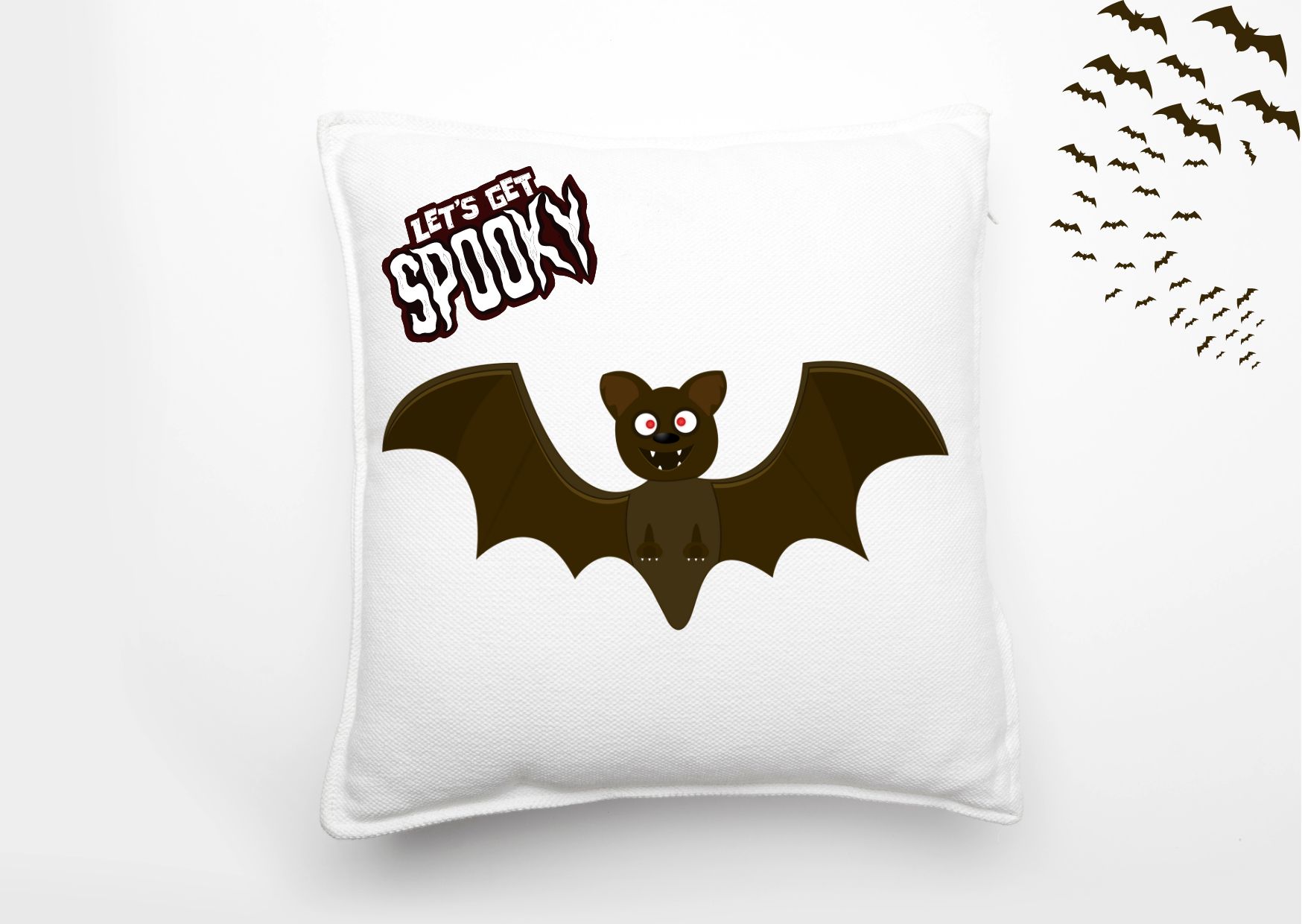 Halloween Spooky Bundle pillow mockup.
