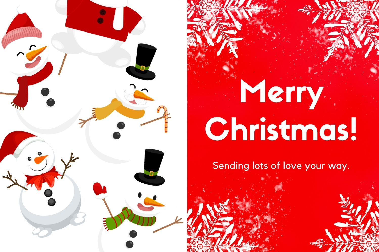 15 Christmas Snowman Cliparts facebook image.