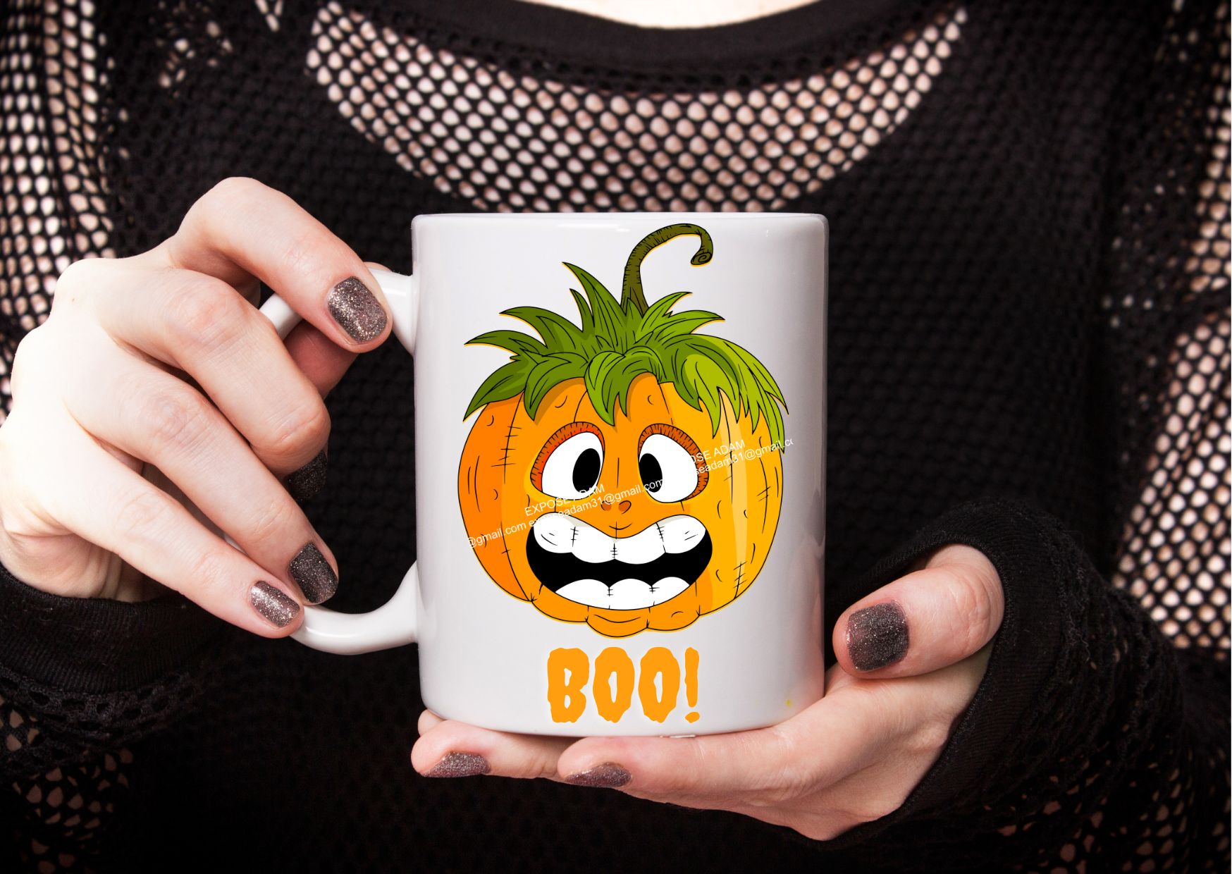 Halloween Pumpkin Bundle - 5 Designs mug mockup.