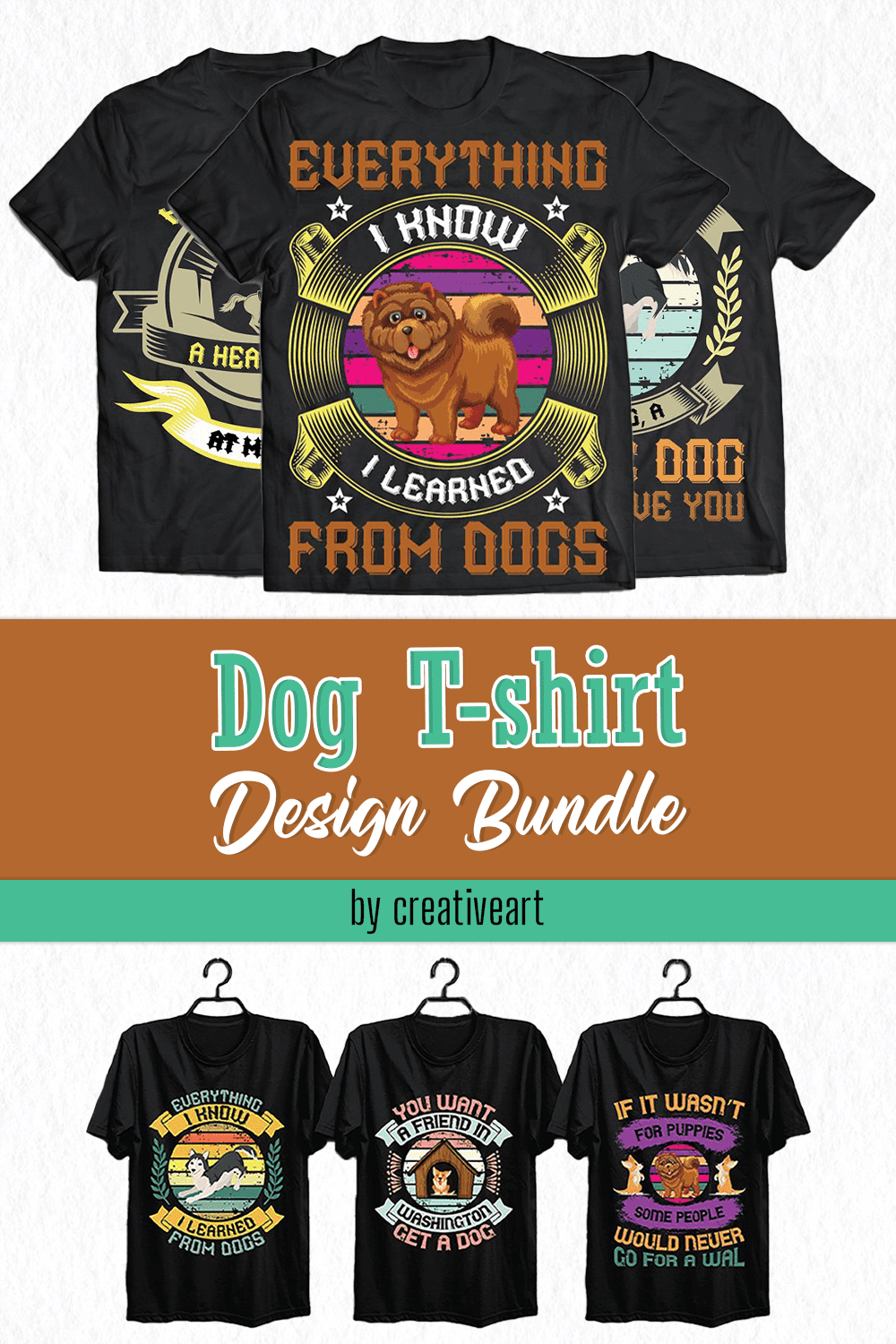 80 Dog T-Shirt Design Bundle