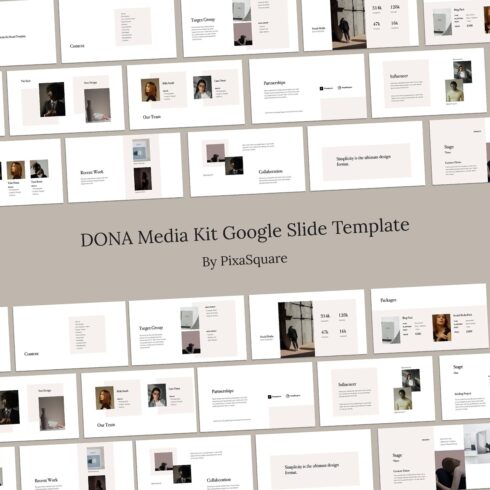 DONA Media Kit Google Slide Template.