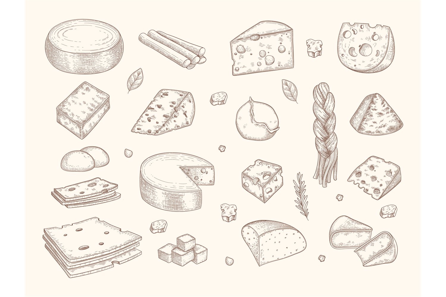 collection of gorgeous images of farm cheeses.
