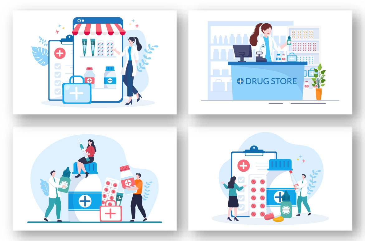 Drug Store Illustration Preview image.