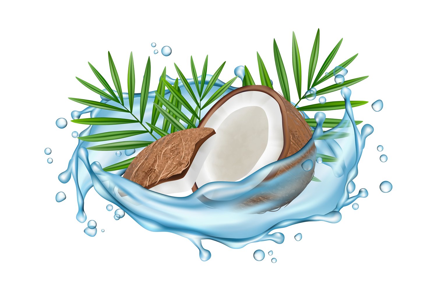 So delicious coconut illustration.