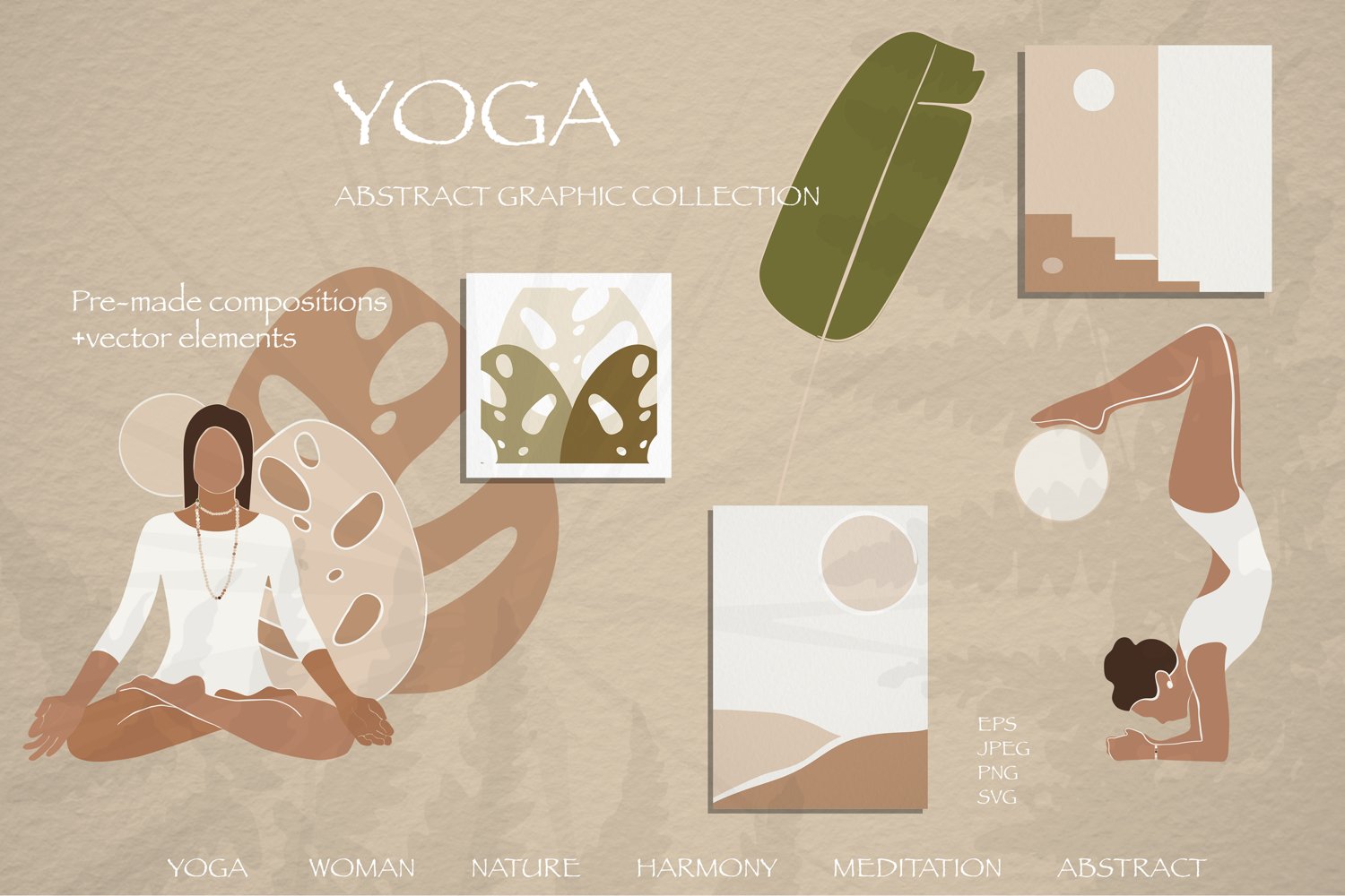 Cover image of Yoga abstract graphic collection.