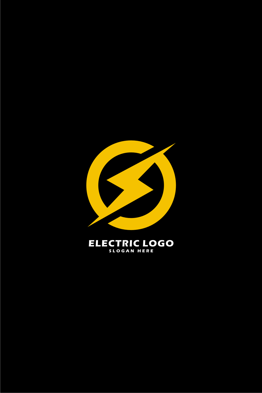 Electric Power Vector Logo Design Element pinterest image.