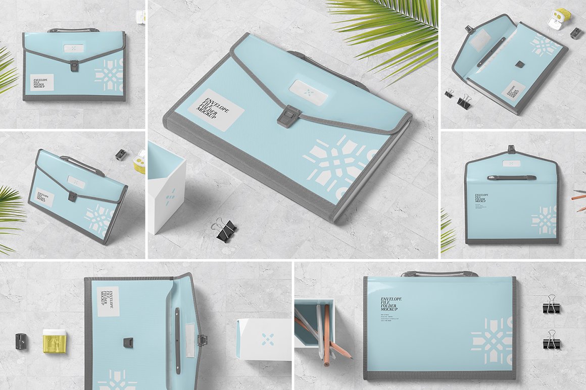 A selection of images of the envelope file folders with exquisite design.
