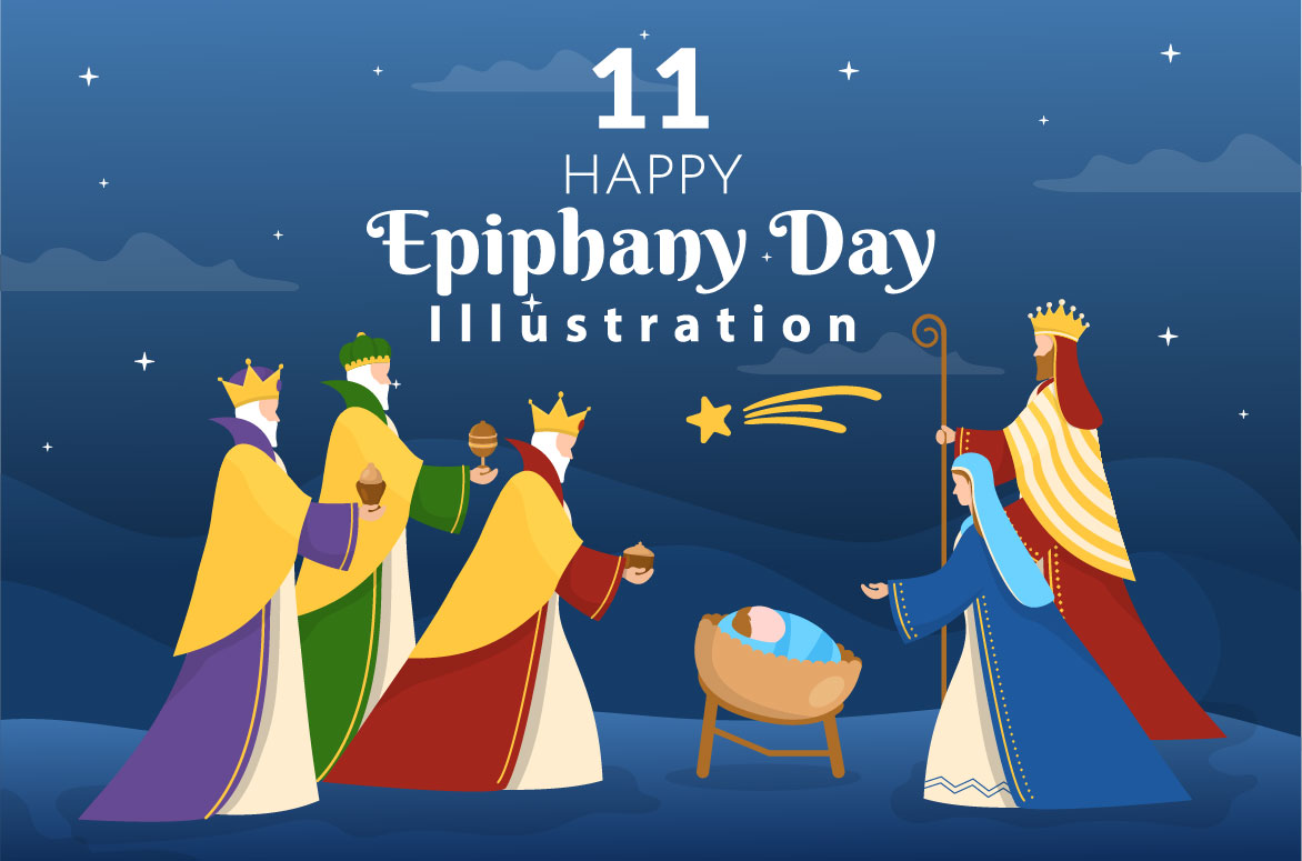 11 Happy Epiphany Day Illustration facebook image.