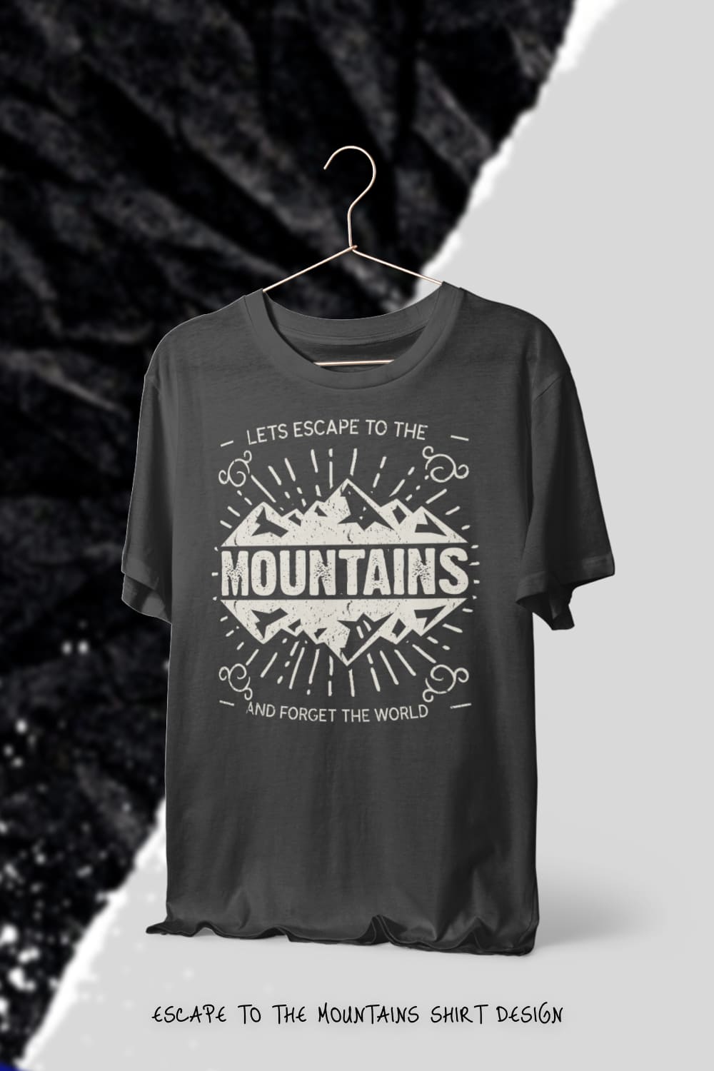 Escape To The Mountains Shirt Design - Pinterest.