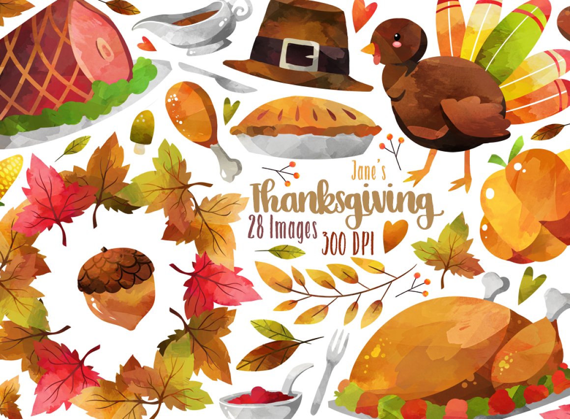 Cool fall illustration for your Thanksgiving mood.