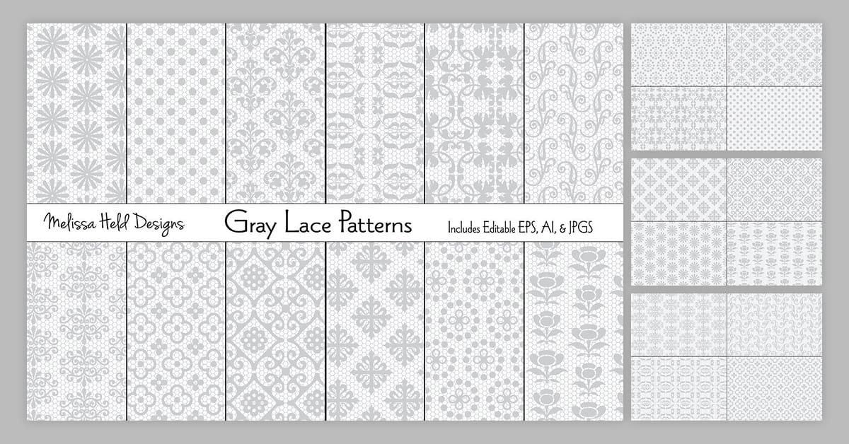 Gray Lace Patterns - Facebook.