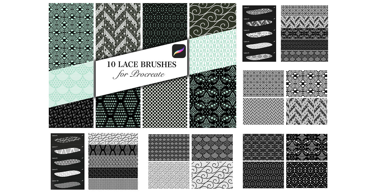 Lace Brushes For Procreate, Seamless Lace Brushes For IPad - Facebook.