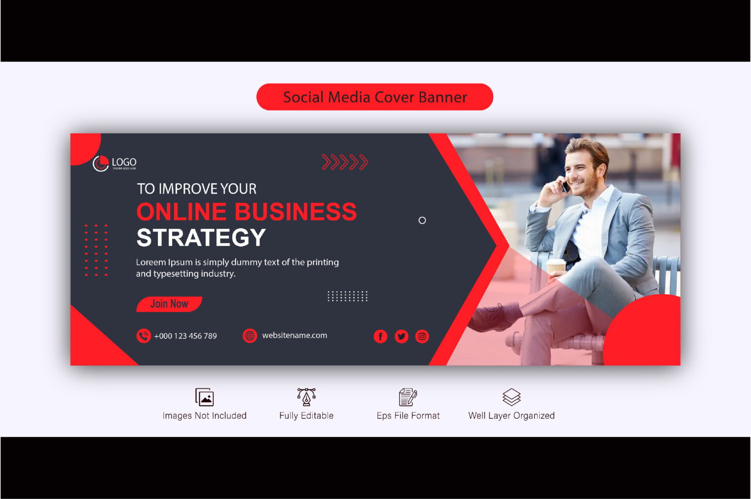 Facebook Cover Banner Design Bundle 03 - MasterBundles