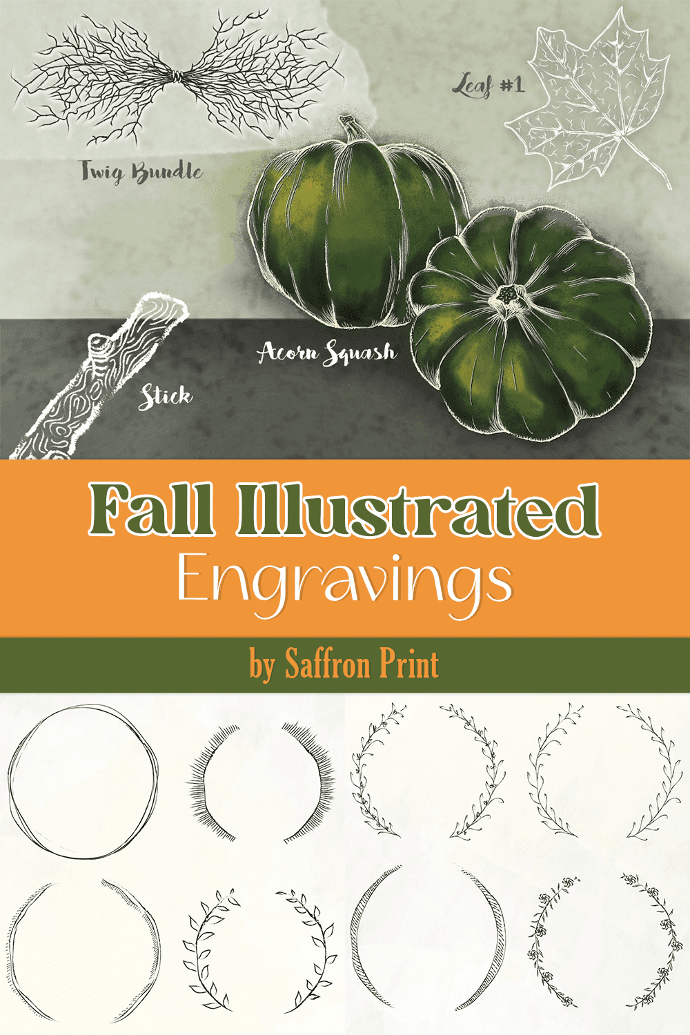 fall illustrated engravings pinterest