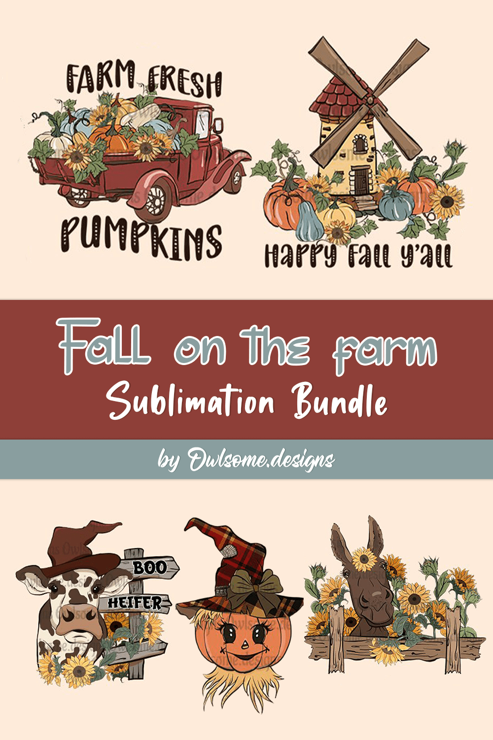 fall on the farm sublimation bundle pinterest