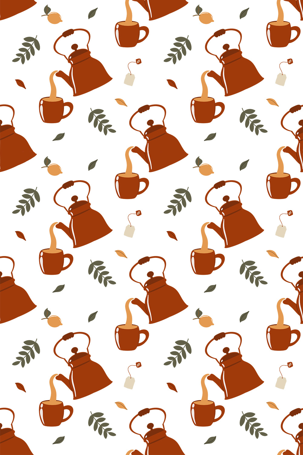 Fall Seamless Patterns with Leaves and Pumpkin Pinterest image.