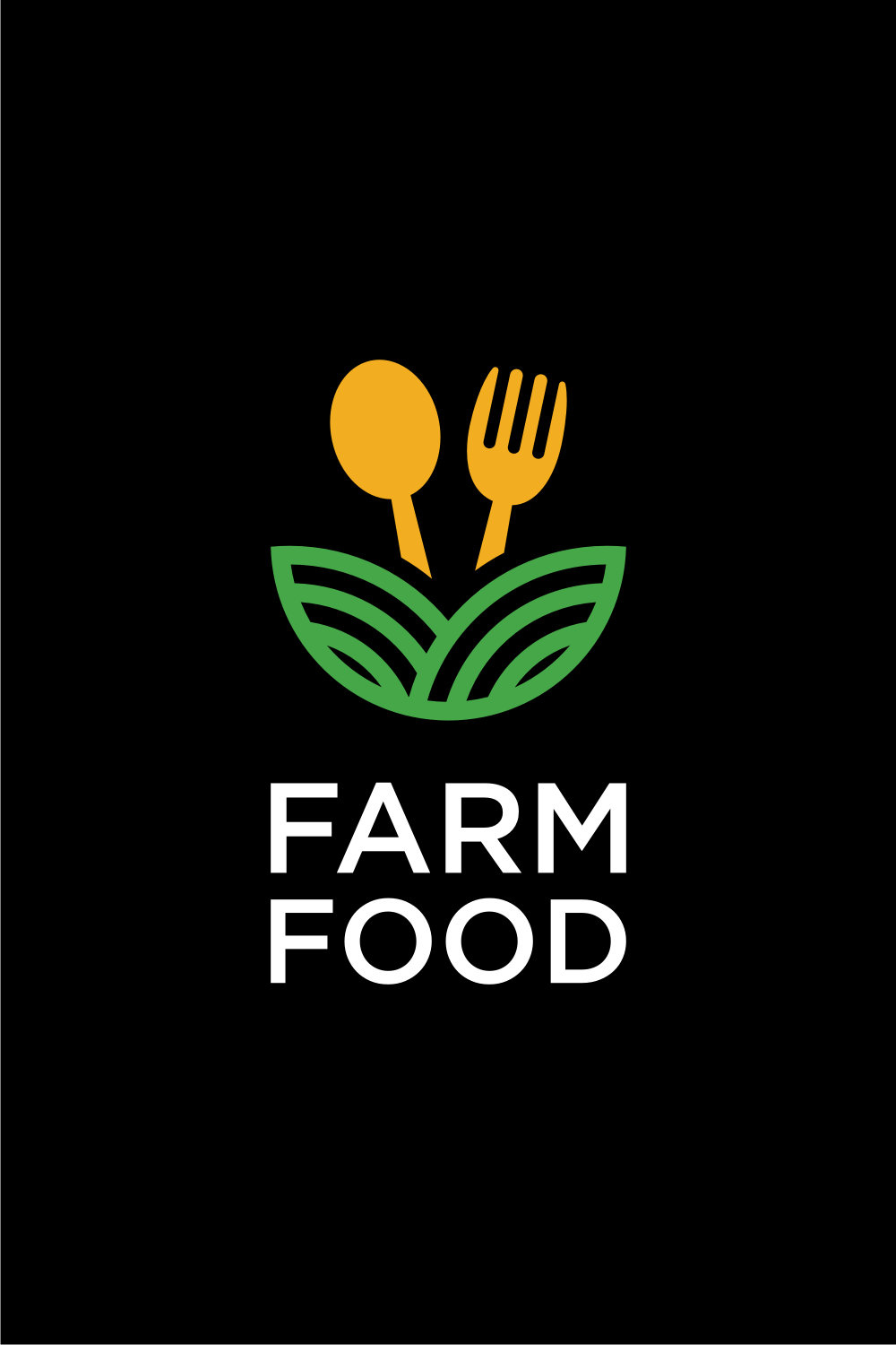 Farm Food Logo Design Vector pinterest image.