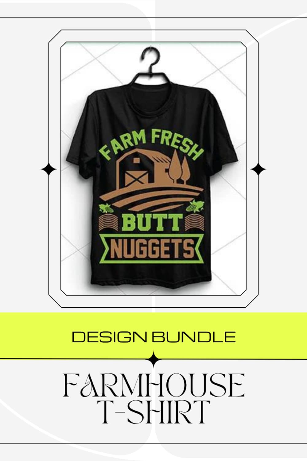 Farmhouse T-Shirt Design Bundle - Pinterest.