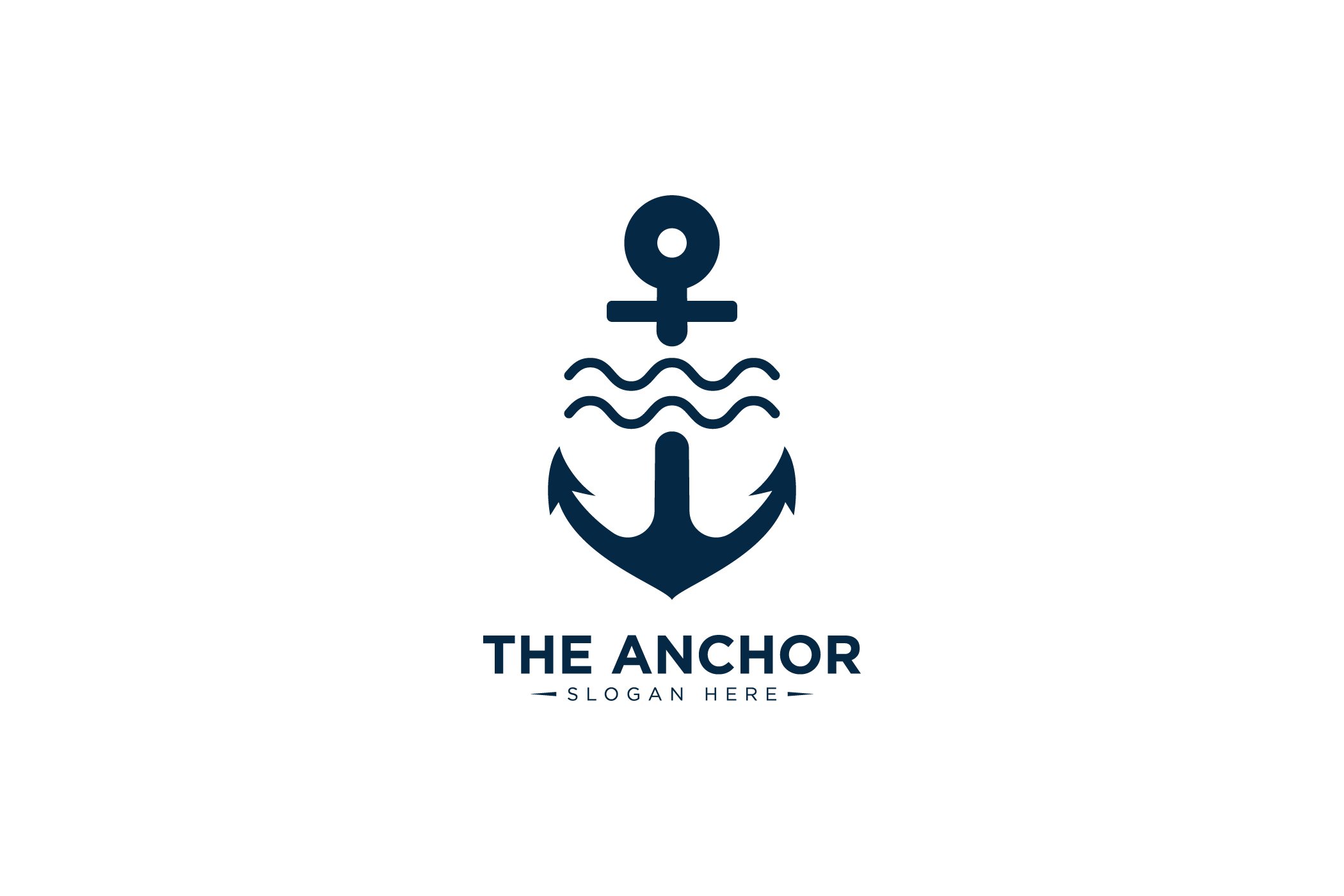 Cool navy logo with a blue ship anchor.