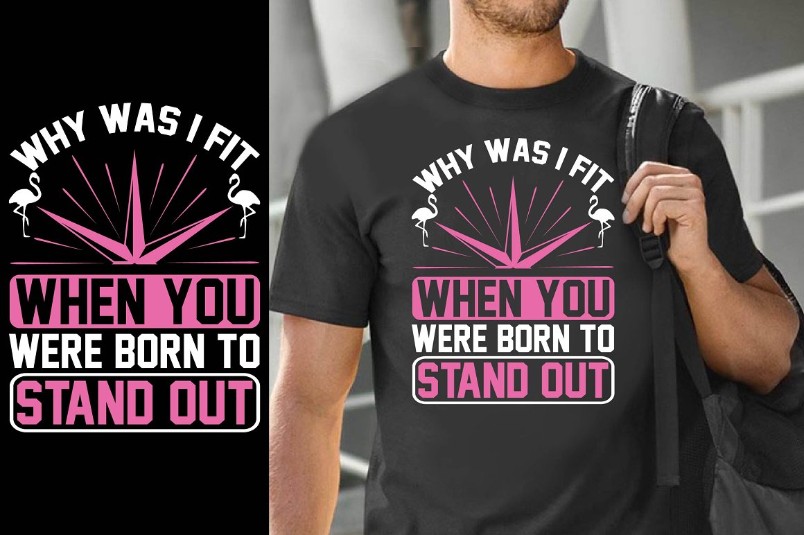 Black T-shirt with irresistible pink rays and slogan.
