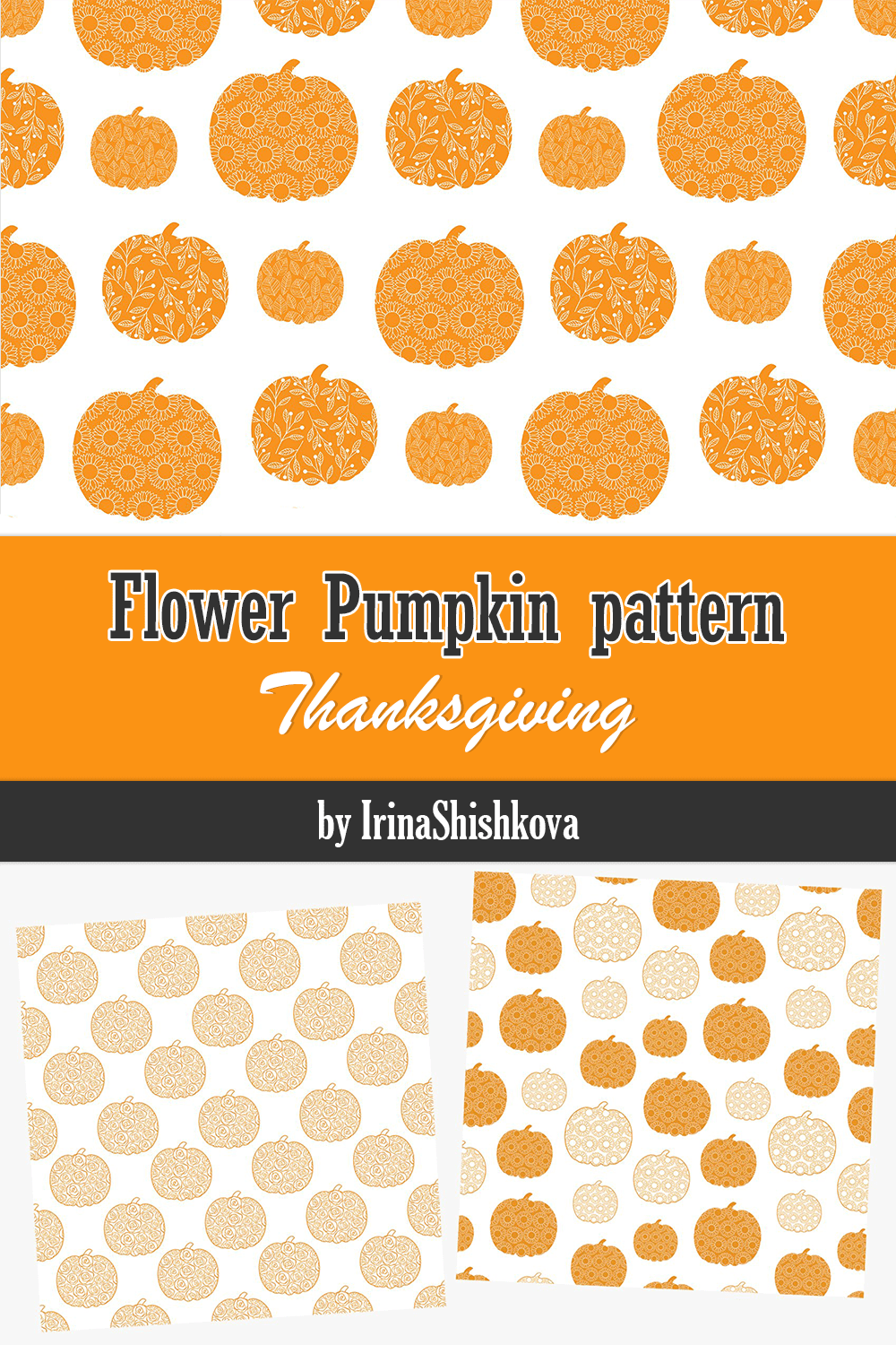 flower pumpkin pattern. thanksgiving pinterest