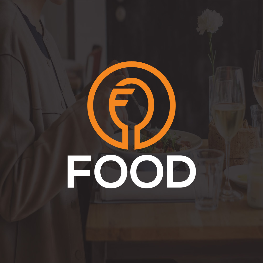 Letter F - Food Logo facebook image.
