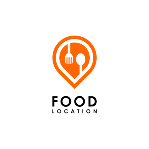 Food Pin Location Logo Vector Premium cover image.