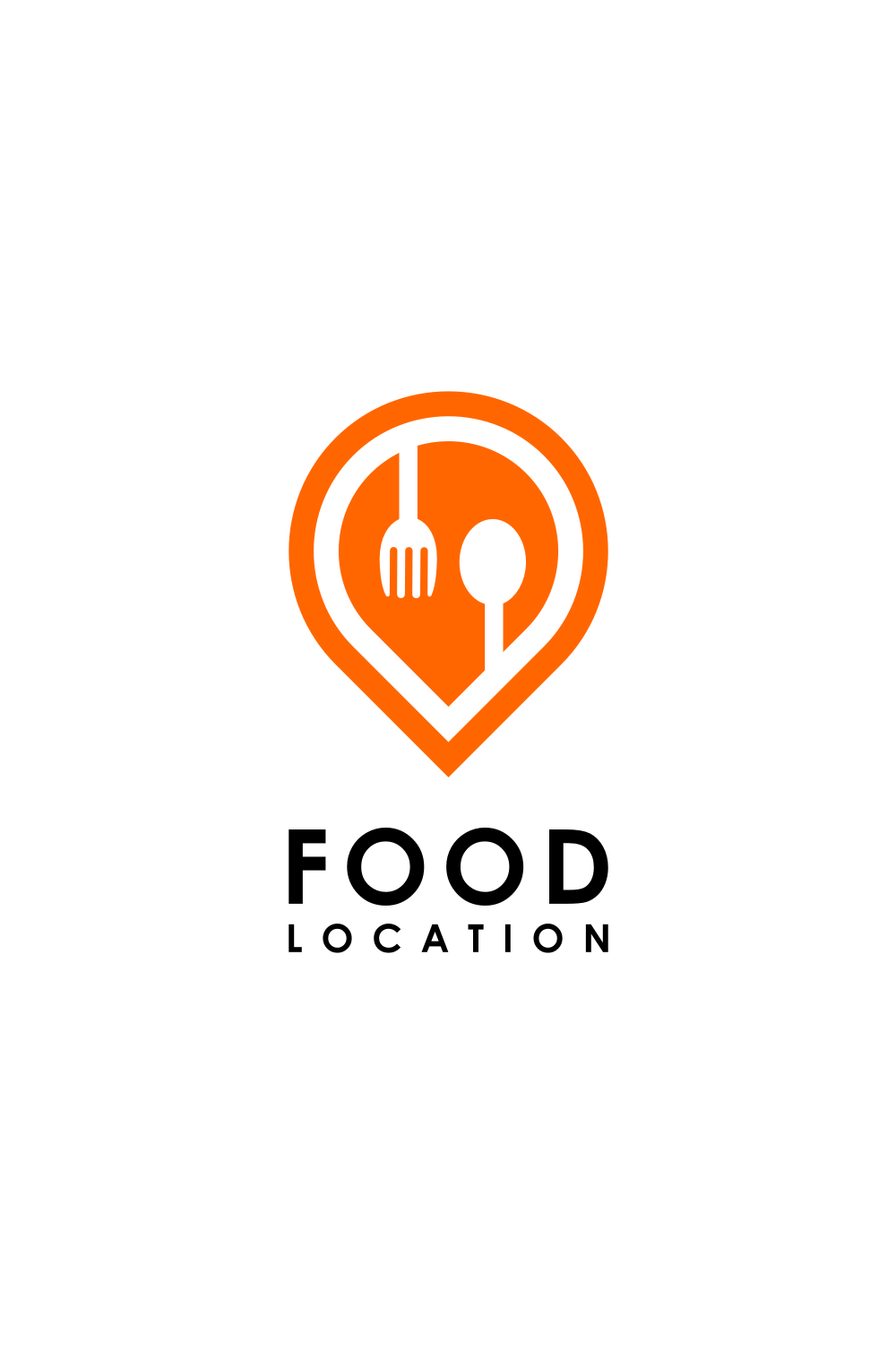Food Pin Location Logo Vector Premium pinterest image.