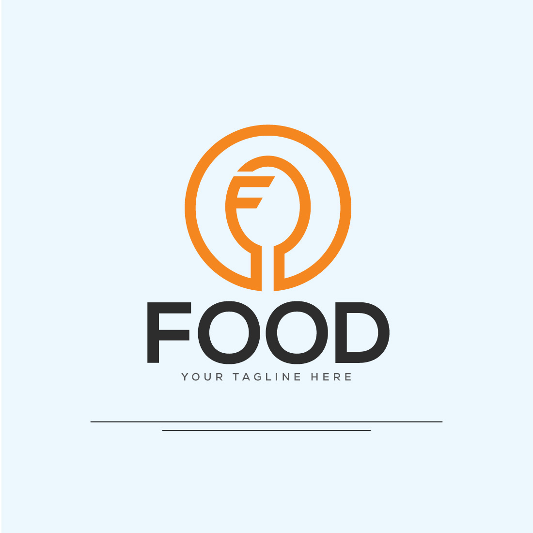 Letter F - Food Logo cover image.