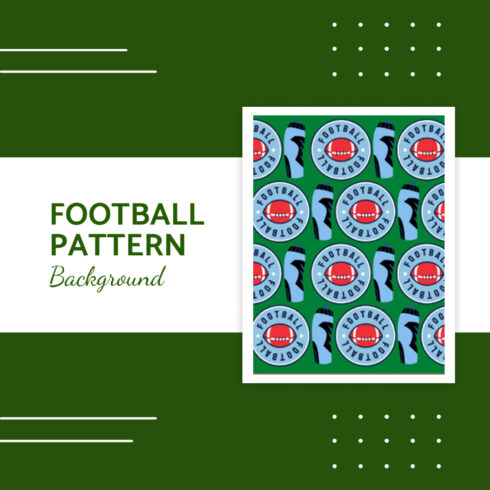 12 Football Seamless Pattern Background.