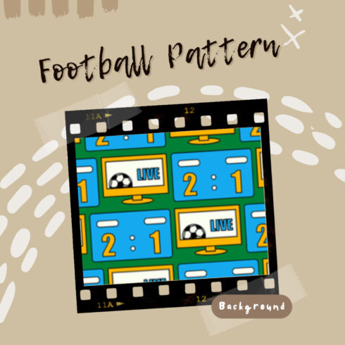 12 Football Seamless Pattern Background.