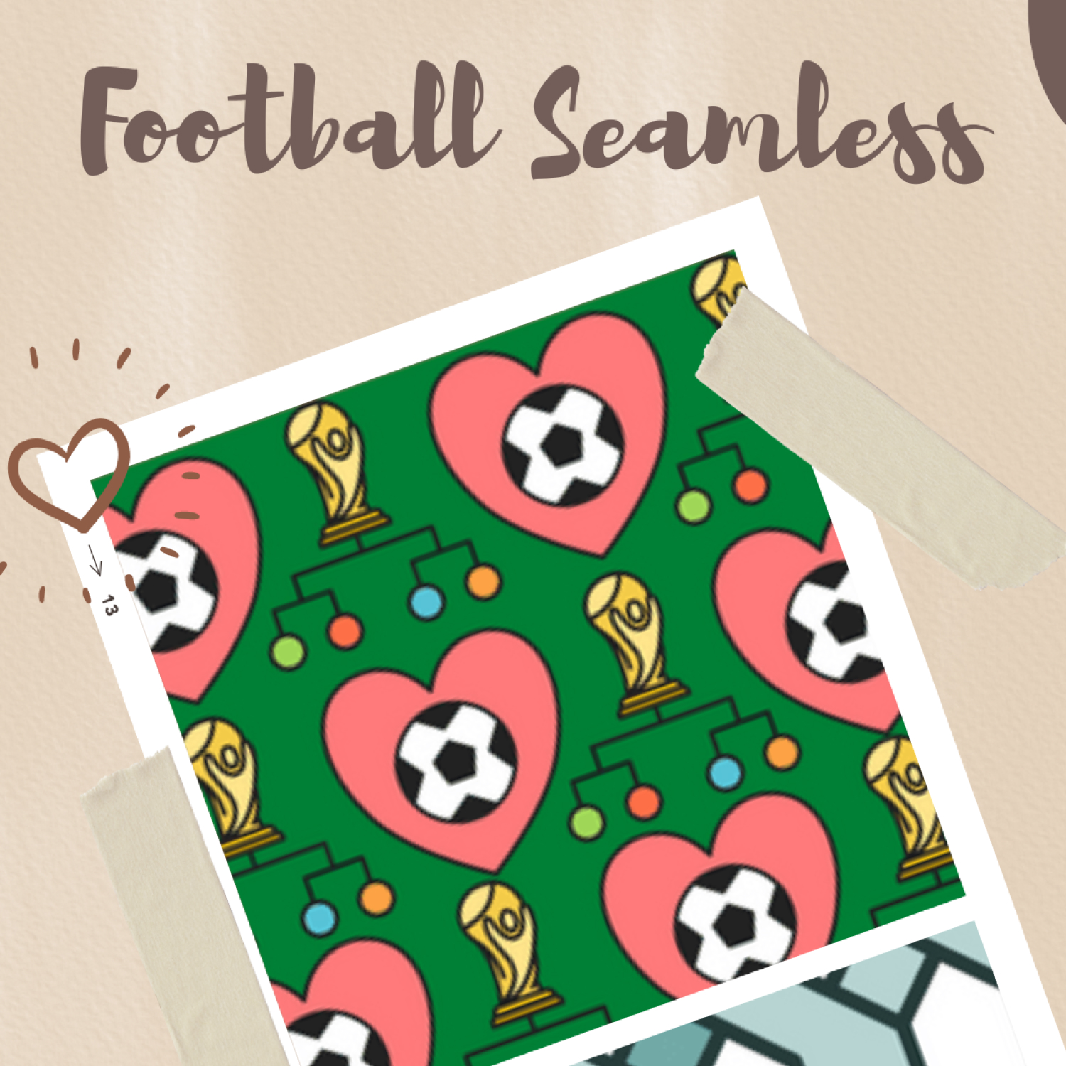 12 Football Seamless Pattern Background.