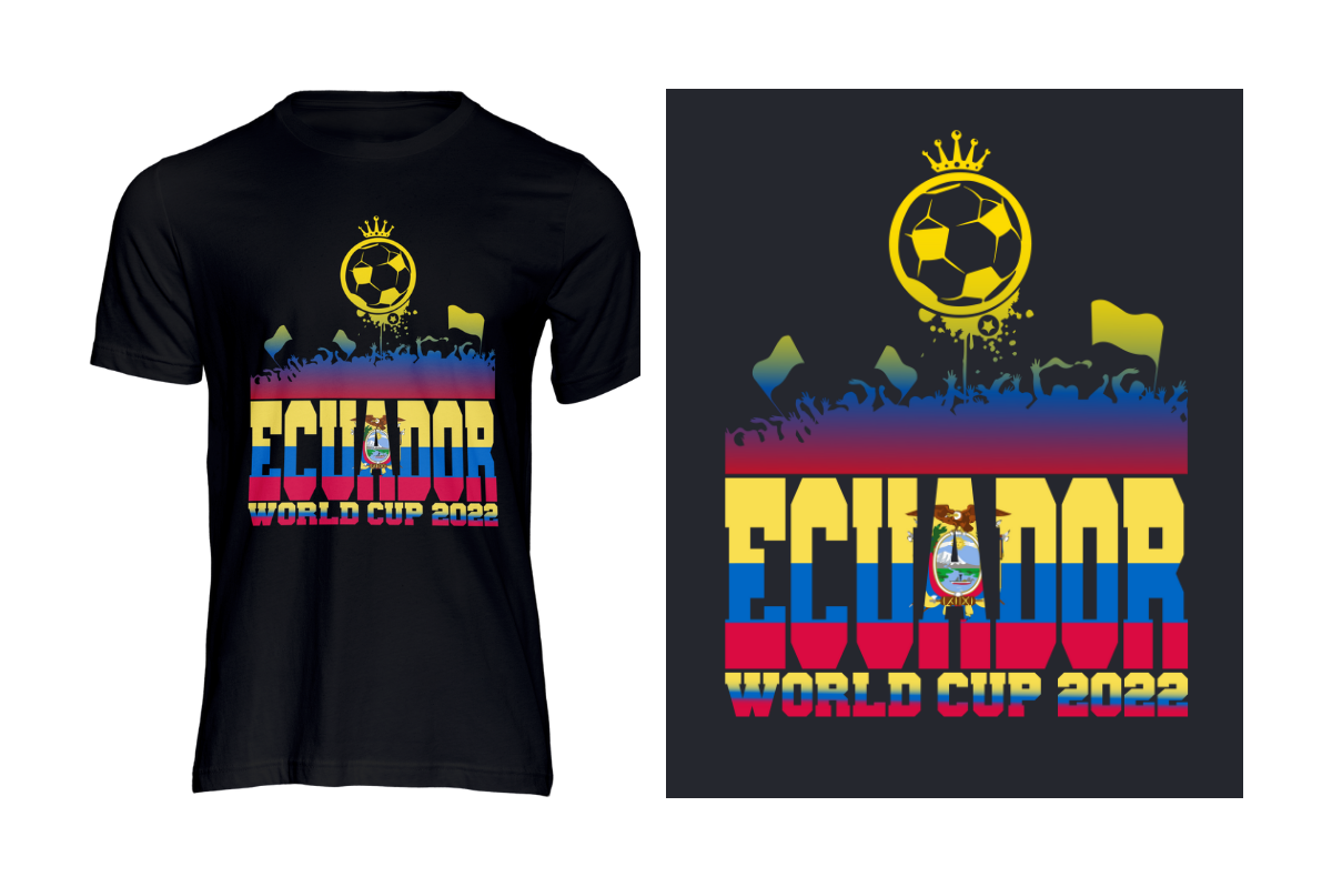 FIFA World Cup 2022 T-Shirts Desing 30 SVG Bundles, ecuador country quotes t shirt design.