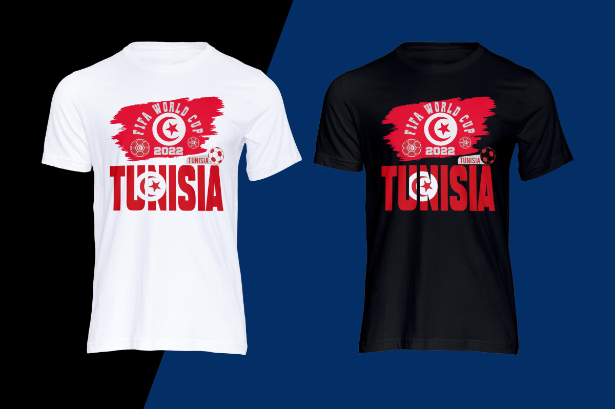 FIFA World Cup 2022 T-Shirts Desing 30 SVG Bundles, tunisia country quotes t shirt design.