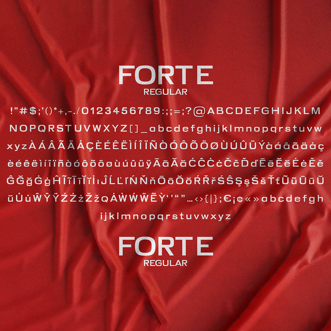 Forte Sans Serif Font Regular preview.