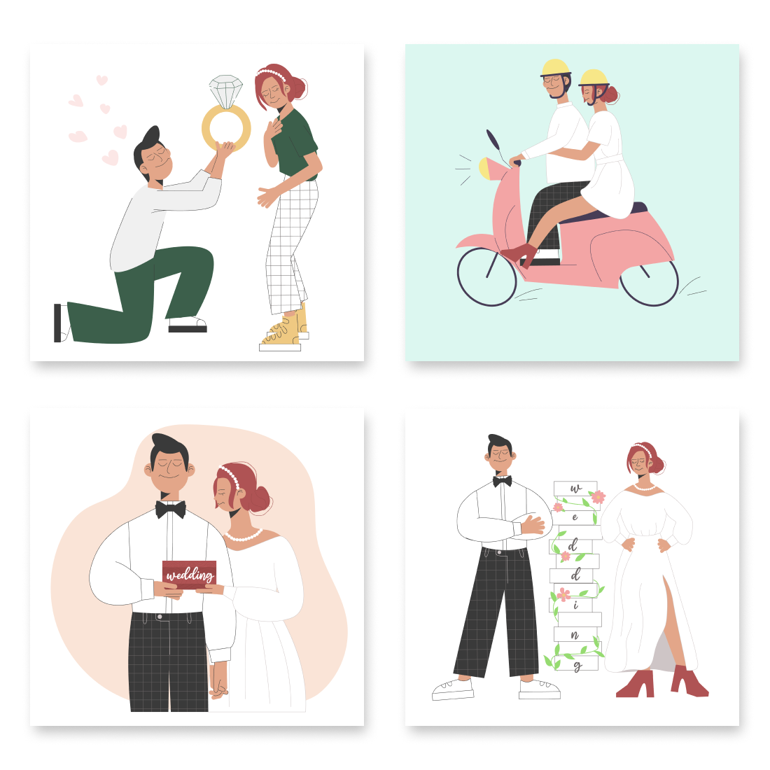 Collection of Wedding Illustration preview image.