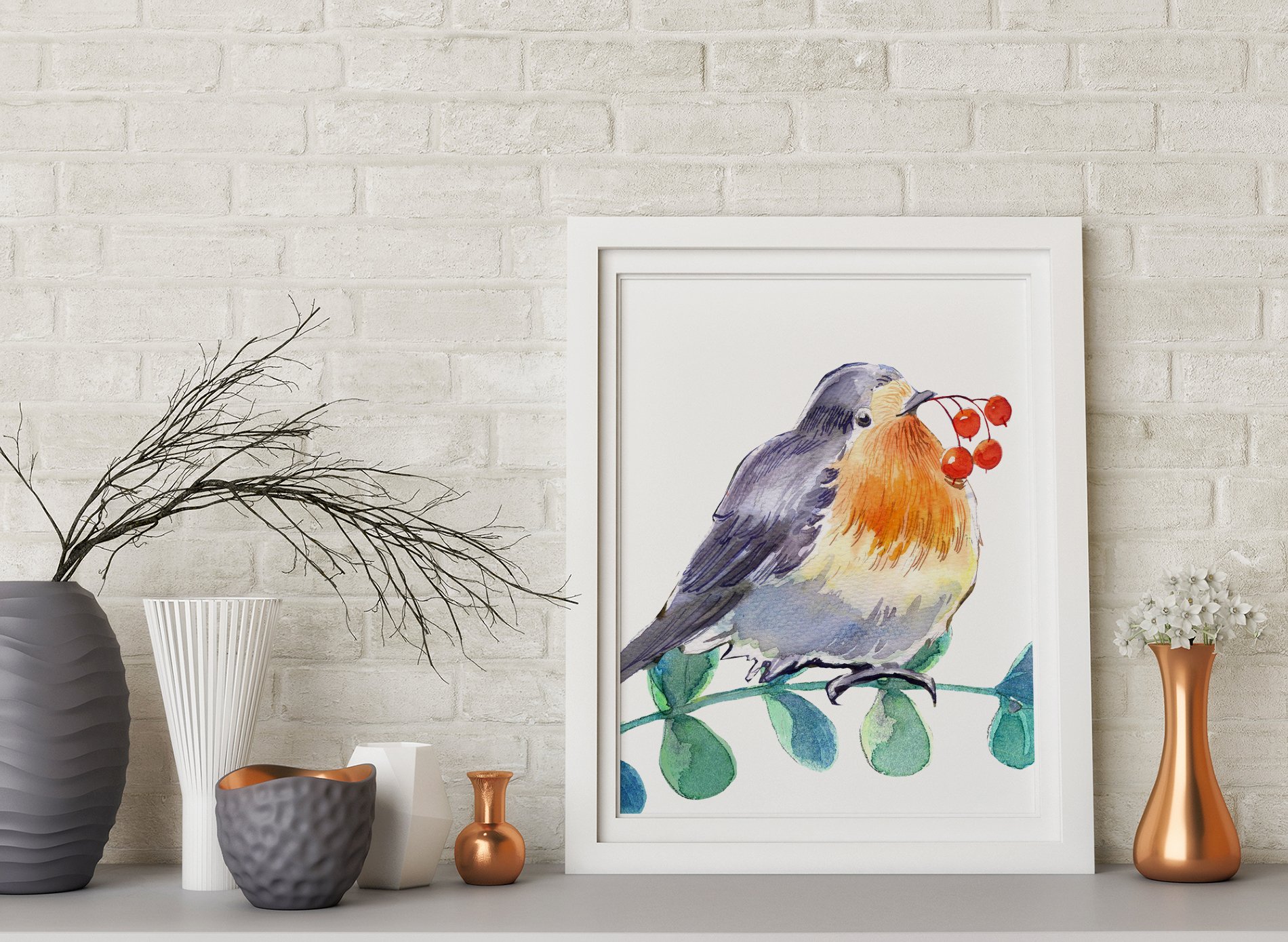 Two lovely birds poster.