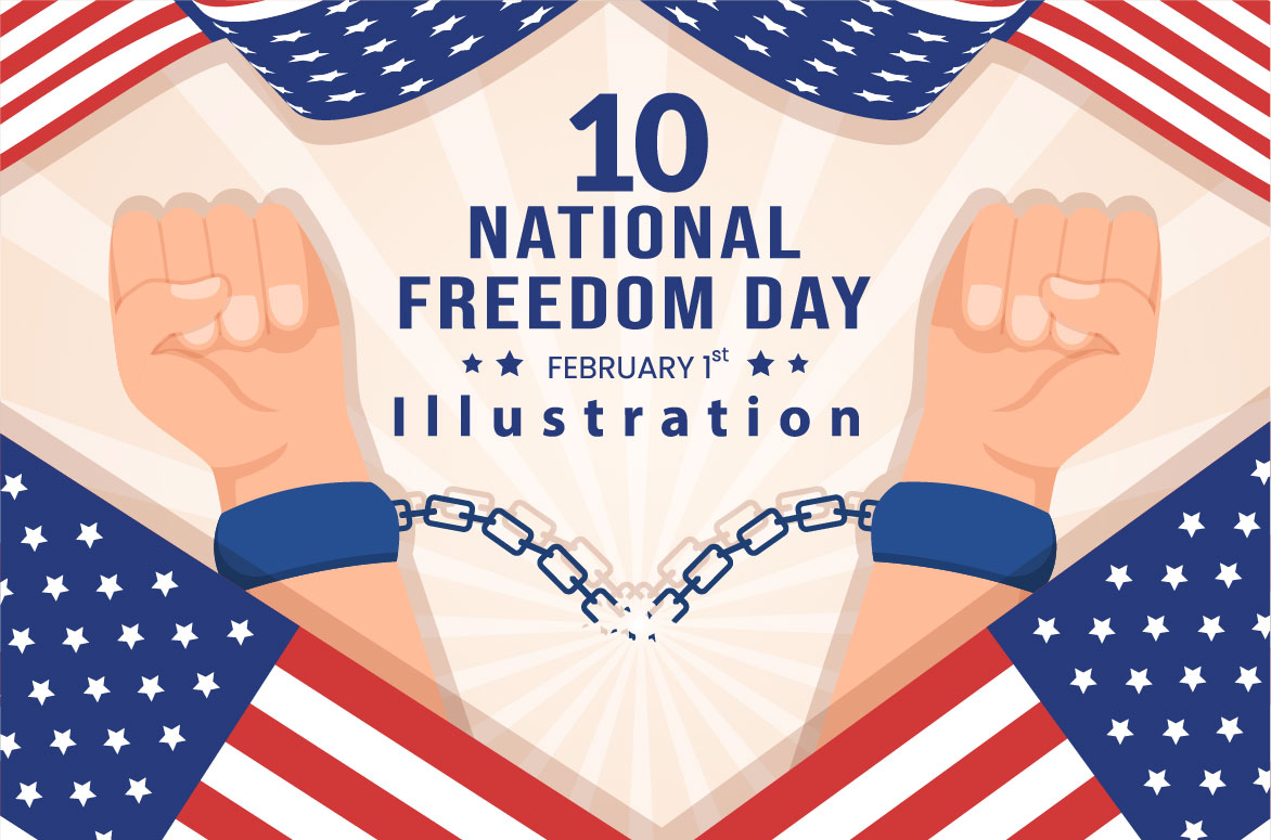10 National Freedom Day Illustration facebook image.