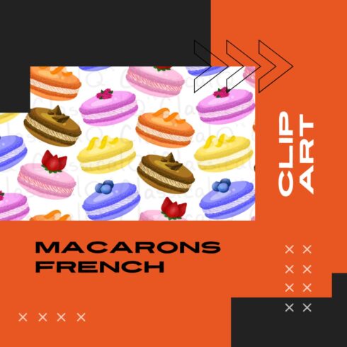 French Macarons Clip Art.
