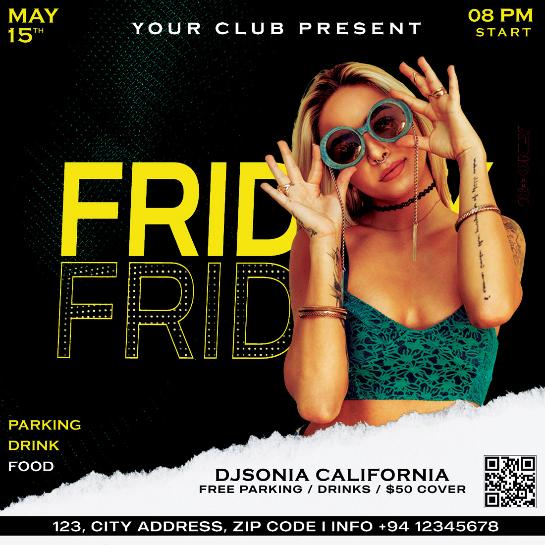 Amazing Night Club Flyer Templates cover image.