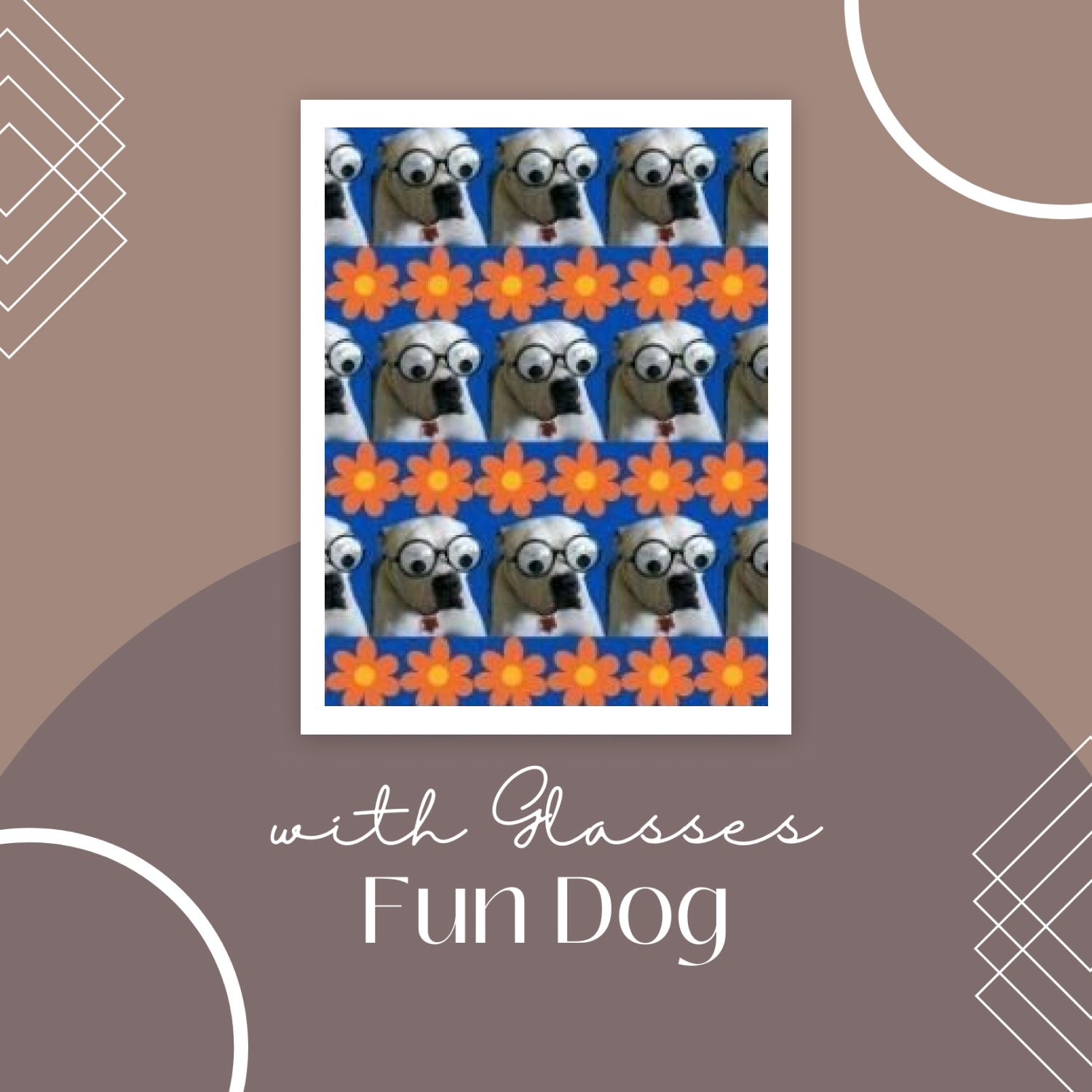 Fun Dog with Glasses Pattern/Background.