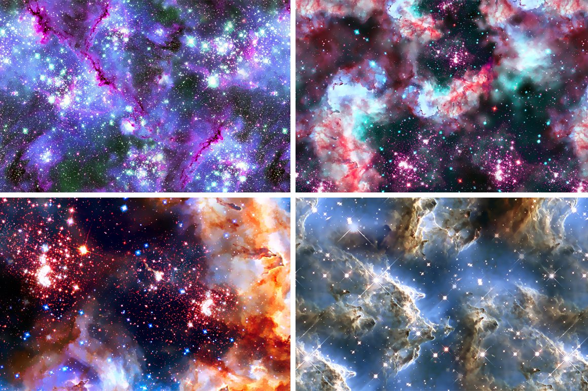 Abstract galaxy space patterns.