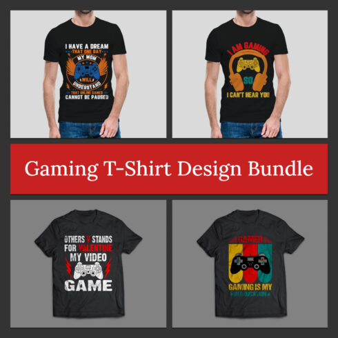 Gaming T-Shirt Design Bundle.