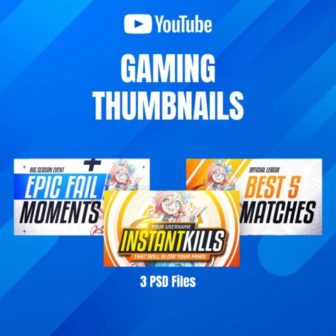 Gaming Youtube Thumbnails Pack 09 - main image preview.