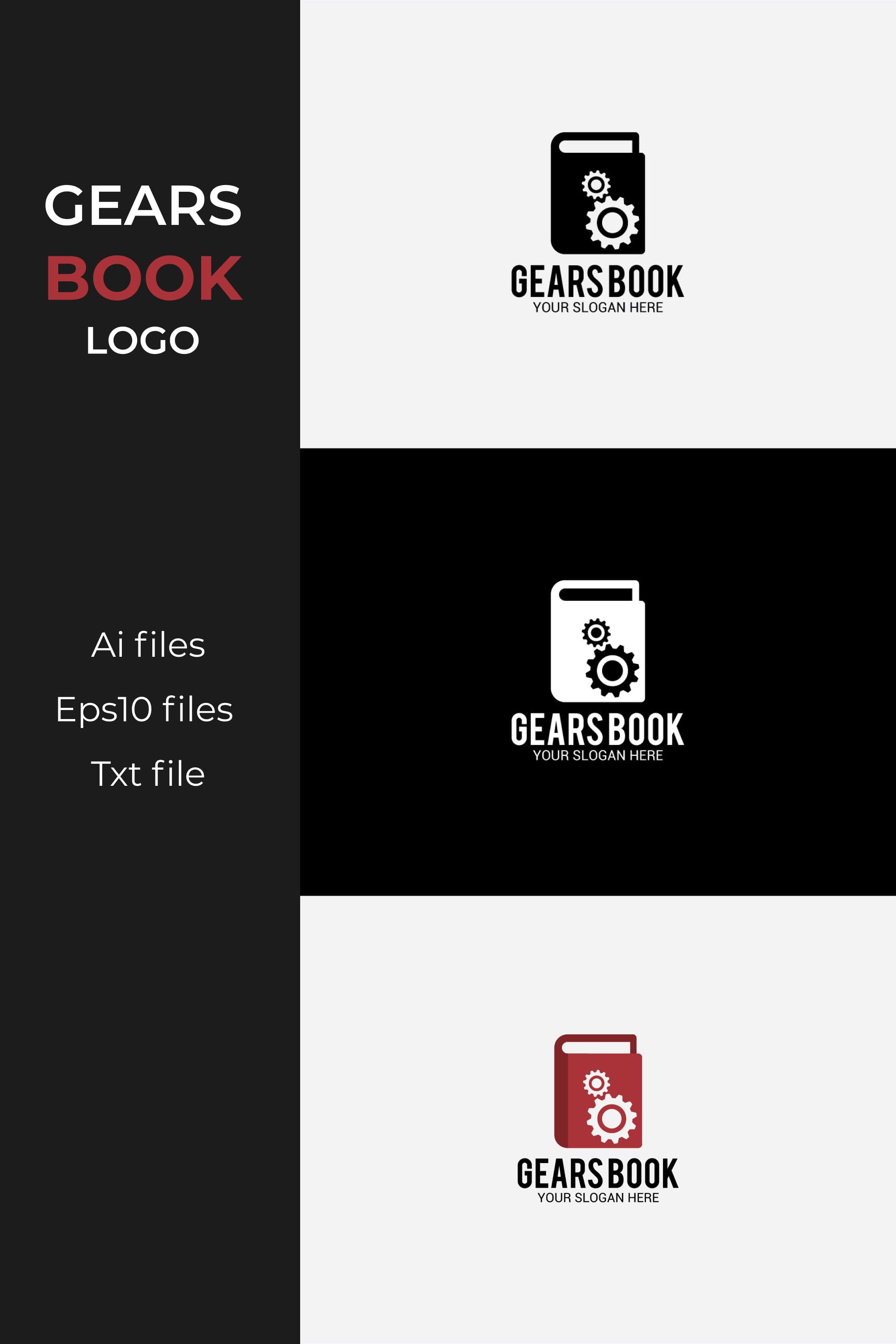 gears book logo pinterest