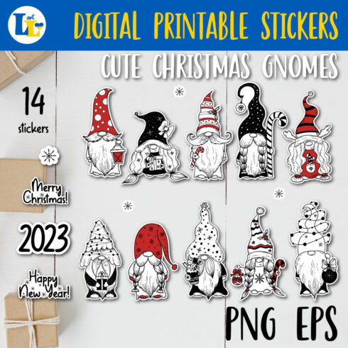 Cute Christmas Scandinavian Gnomes Bundle cover image.
