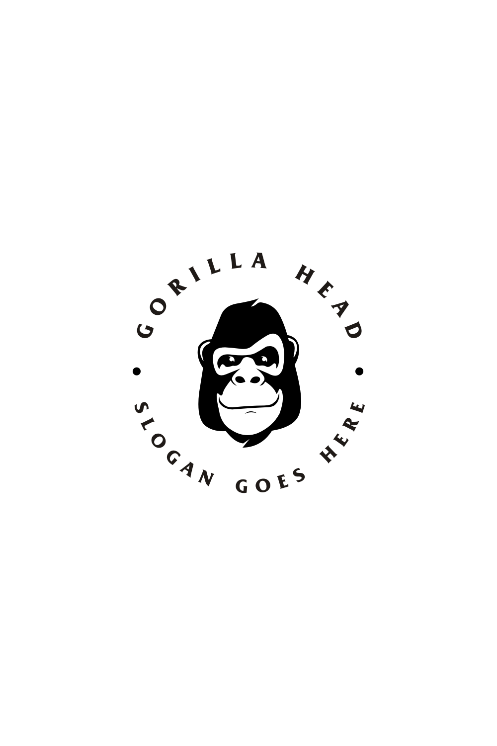 Gorilla With Circle Logo Vector Pinterest image.