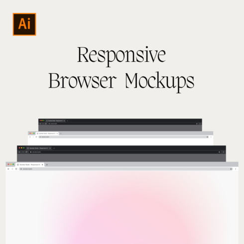 Responsive Vector Browser Mockups cover image.