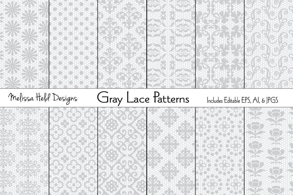 Gray Lace Patterns.